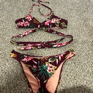 Swimsuit, Multicolored, Floral, Large Top & Bottom, Target